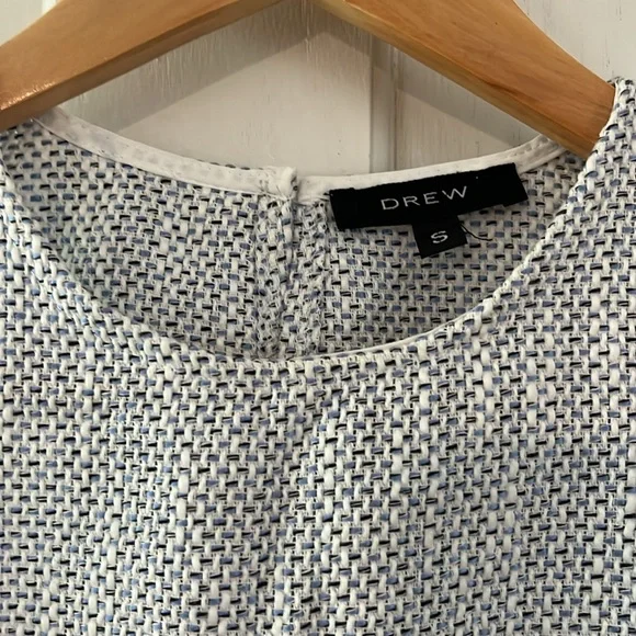 DREW By Anthropologie Tweed Fringe Top - Picture 2 of 4